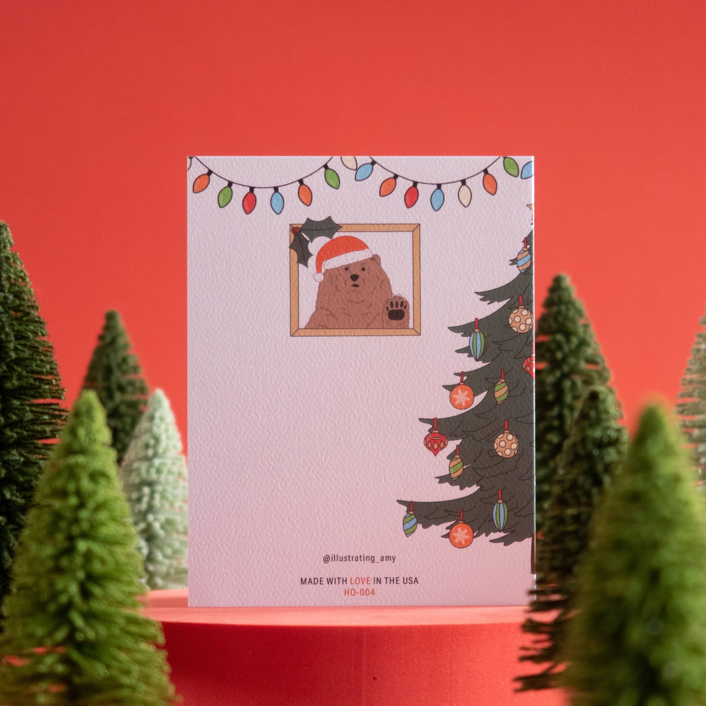 Corgi Fireplace Christmas Card