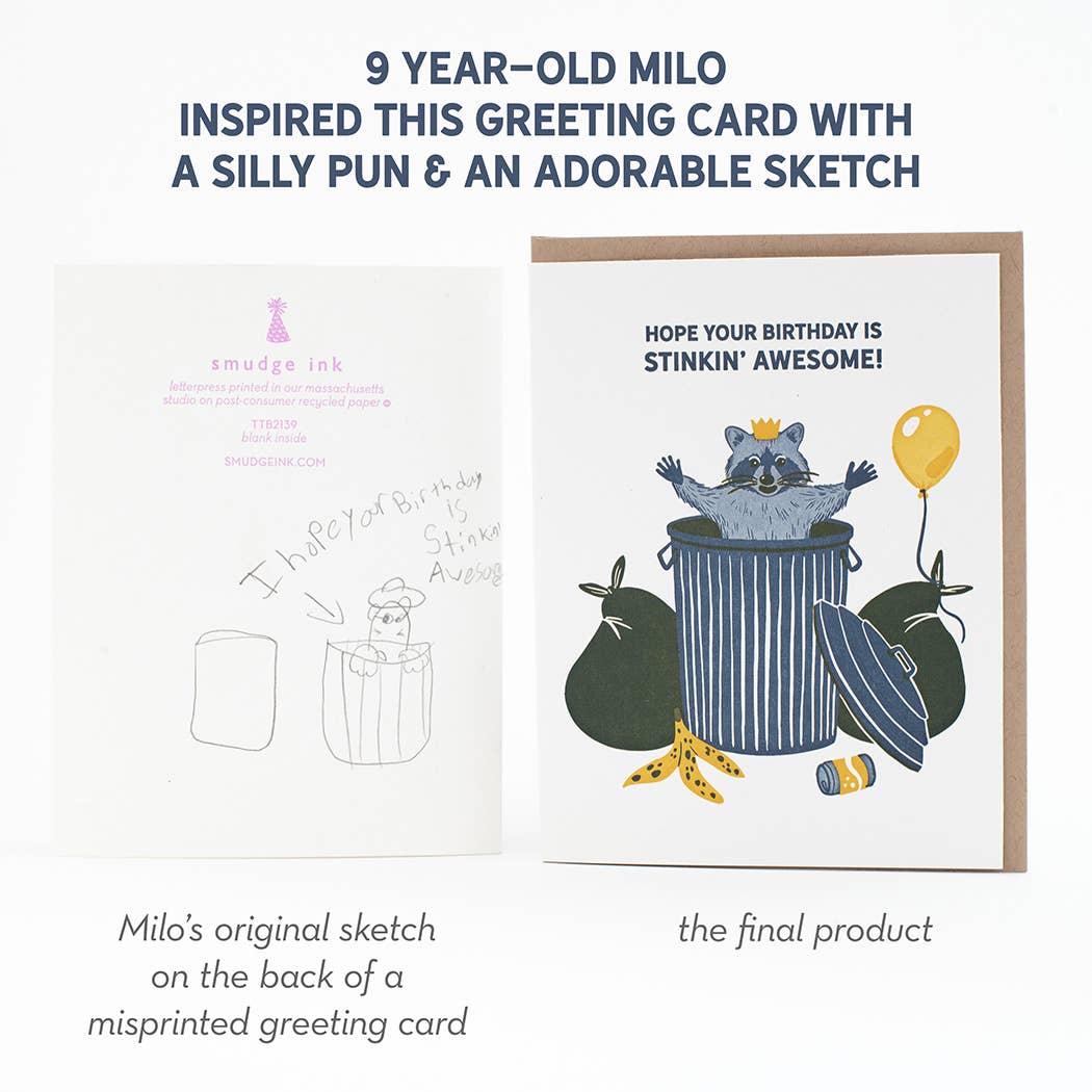 Trash Panda Birthday Card