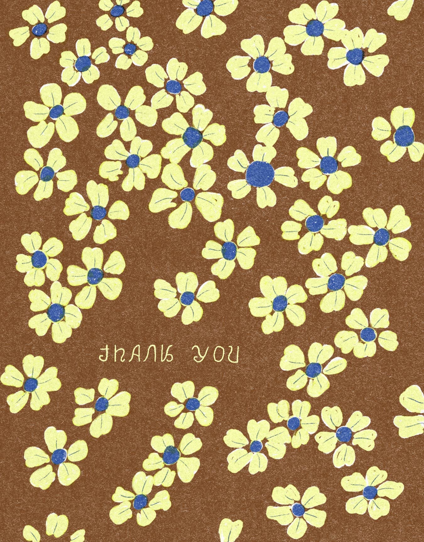 Thank You Yellow Flowers Card
