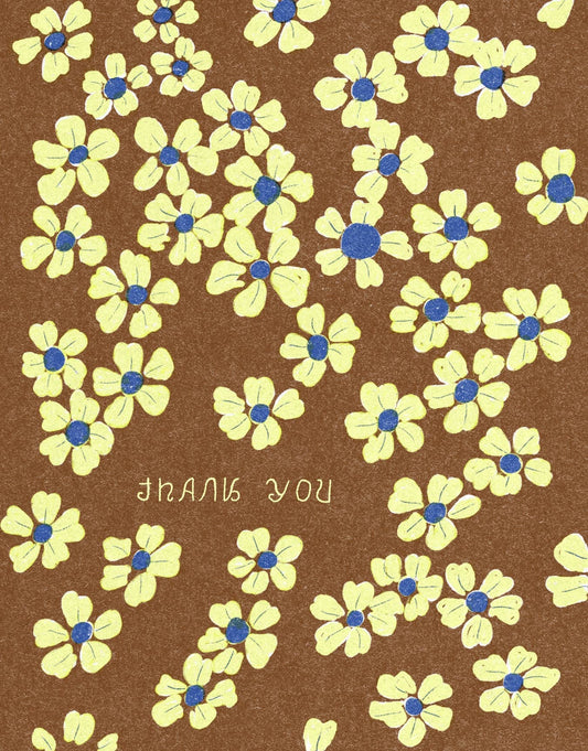 Thank You Yellow Flowers Card