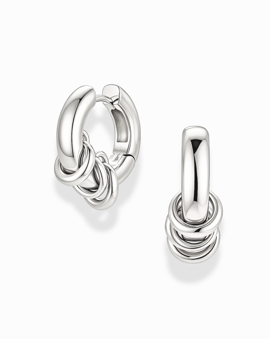Grande Levi Huggies: Silver plate