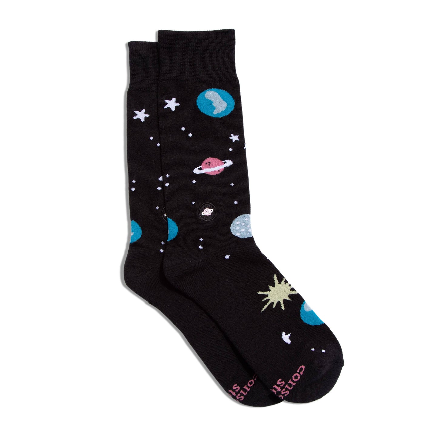 Socks that Support Space Exploration (Black Galaxy): Medium