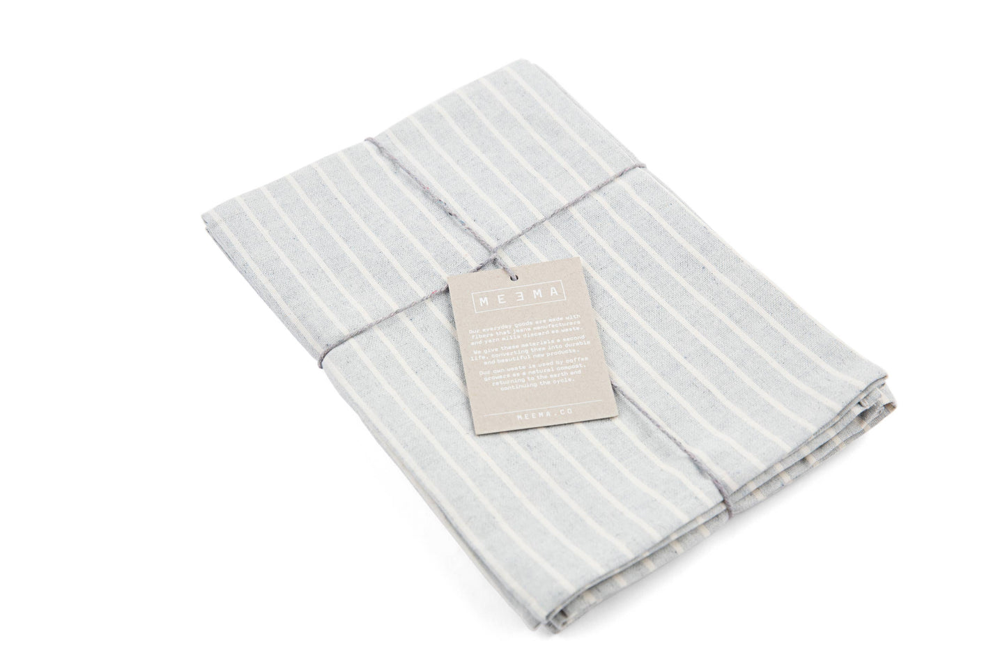 Recycled Cotton Napkins Gray Striped | Set of 4
