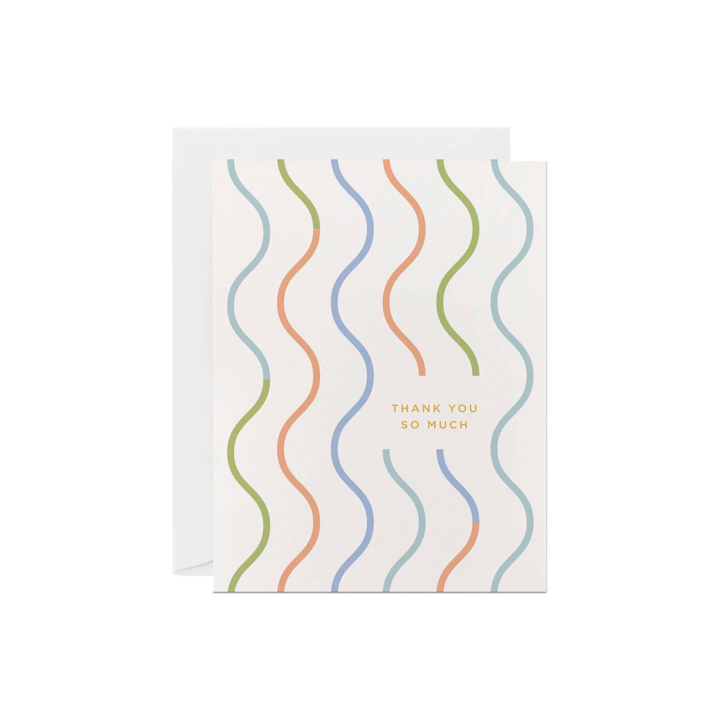 Vertical Waves | Thank You Greeting Card
