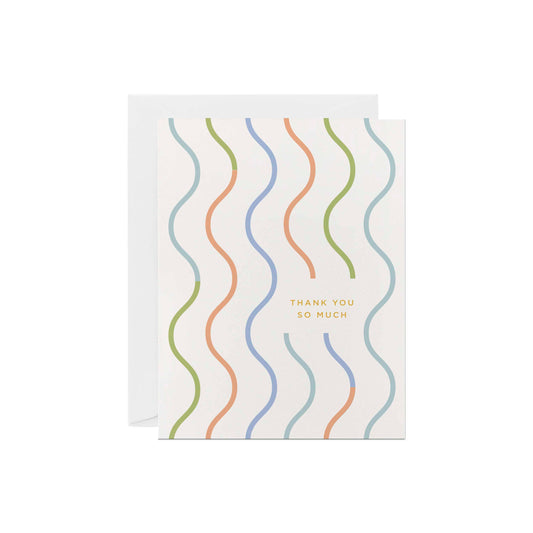 Vertical Waves | Thank You Greeting Card