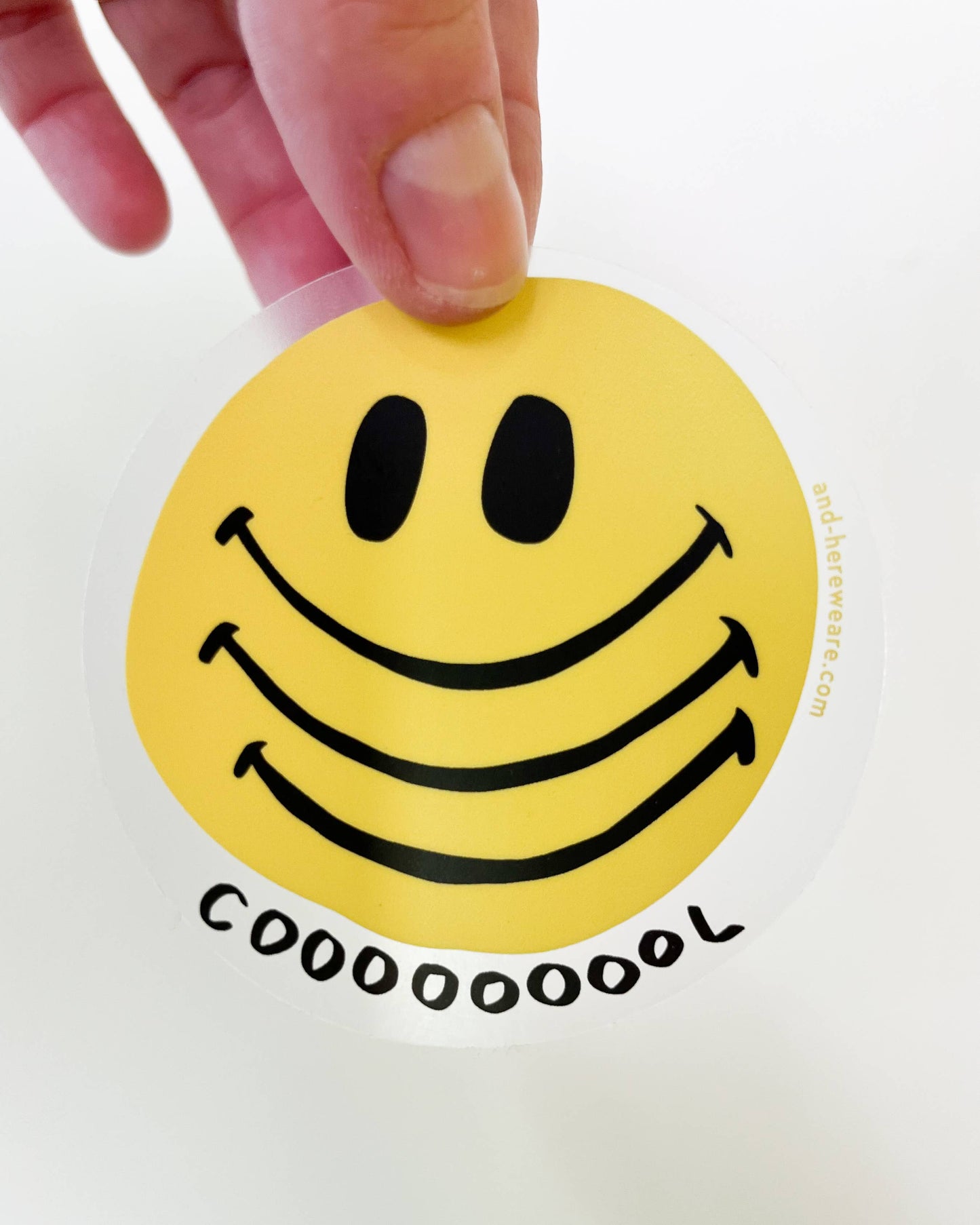 COOOOOOOOL Smiley Face Clear Vinyl Sticker