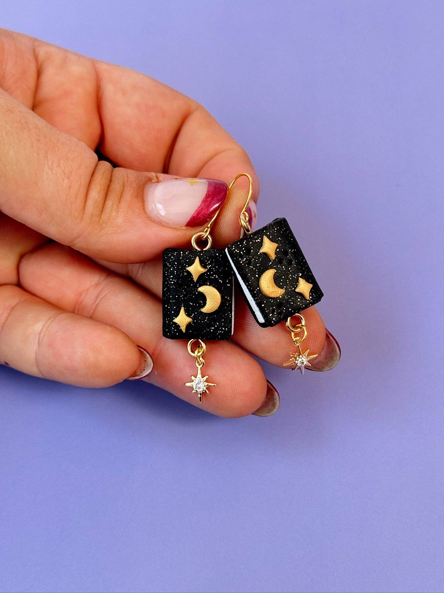 Spell Book Dangle Earrings