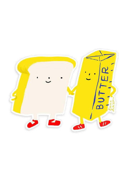 Bread and Butter Sticker - Food Sticker