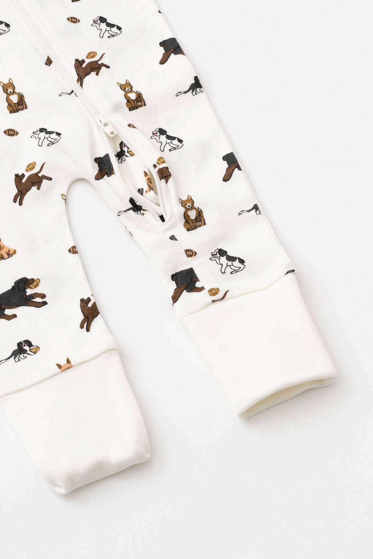 One-Piece Baby Pajamas_Football Pups: Unisex / Football Pups / 9-12m