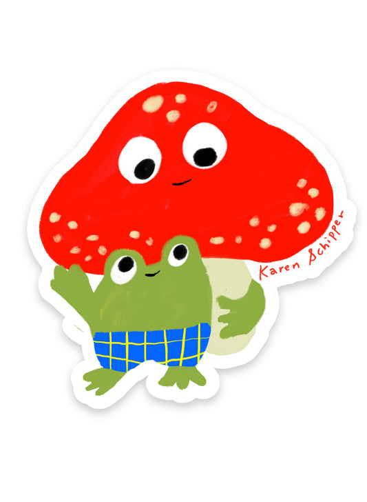 Toadstool Vinyl Sticker – Toad Sticker
