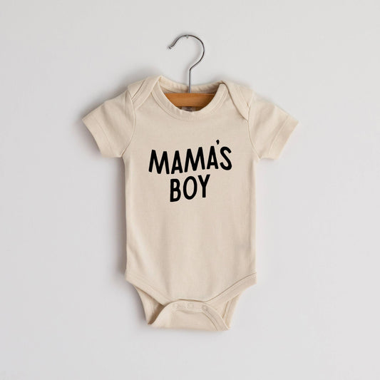 Mama's Boy Cream Modern Organic Baby Bodysuit | 12-18 Months