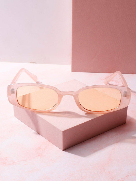 Hot In It Slim Frame Sunglasses: Peach