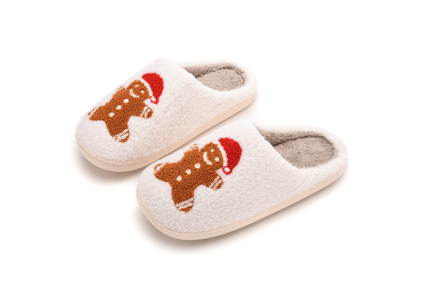 Christmas Gingerbread House Slippers | Large