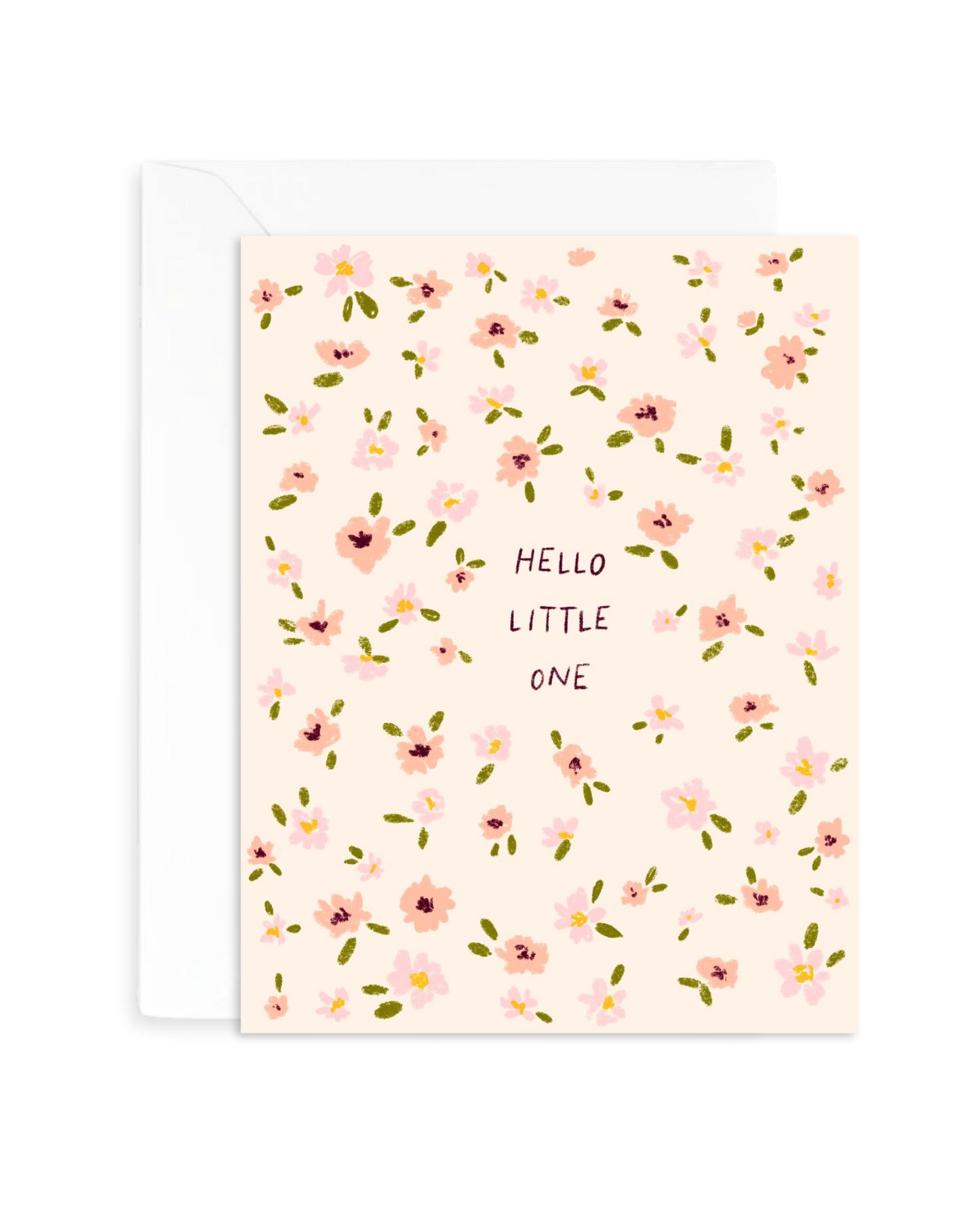 Hello Little One Flowers Card
