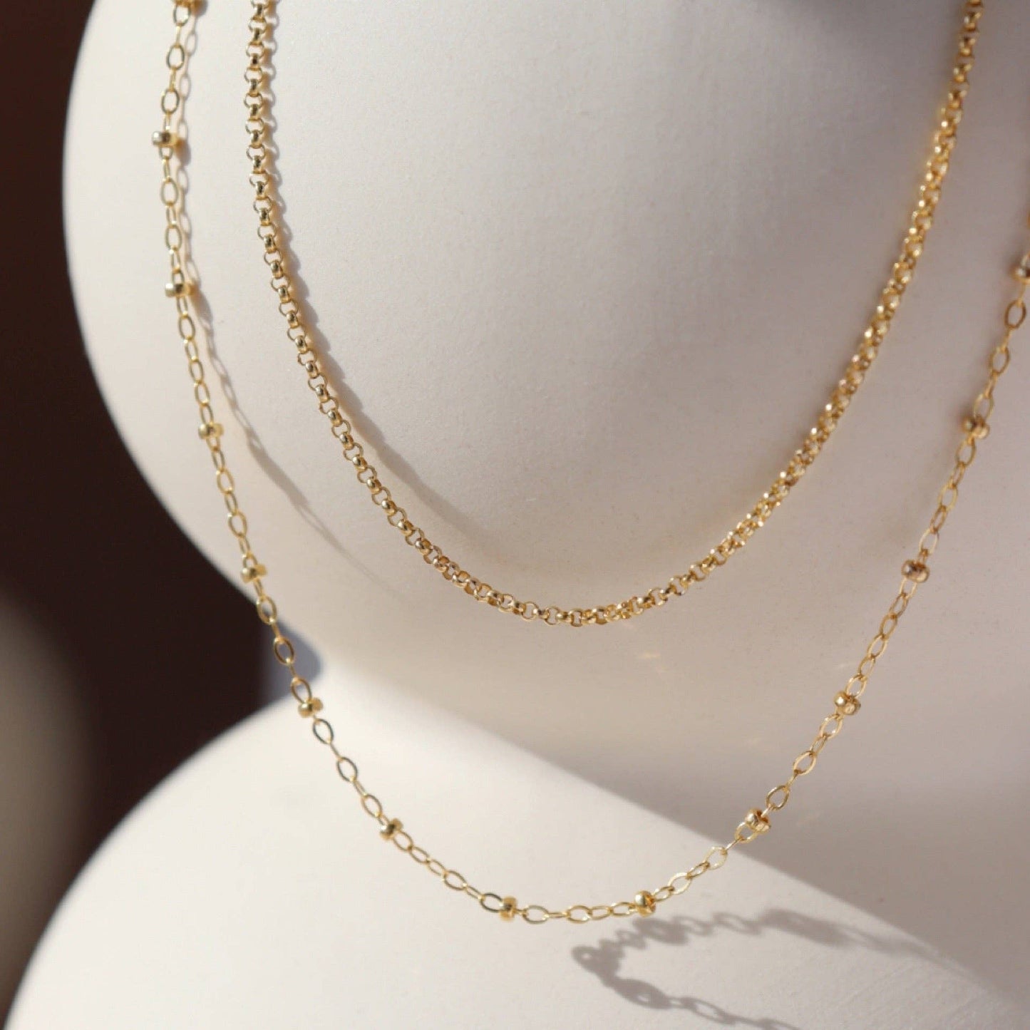 Starry Night Double Chain: 14k Gold Fill / 14-15"