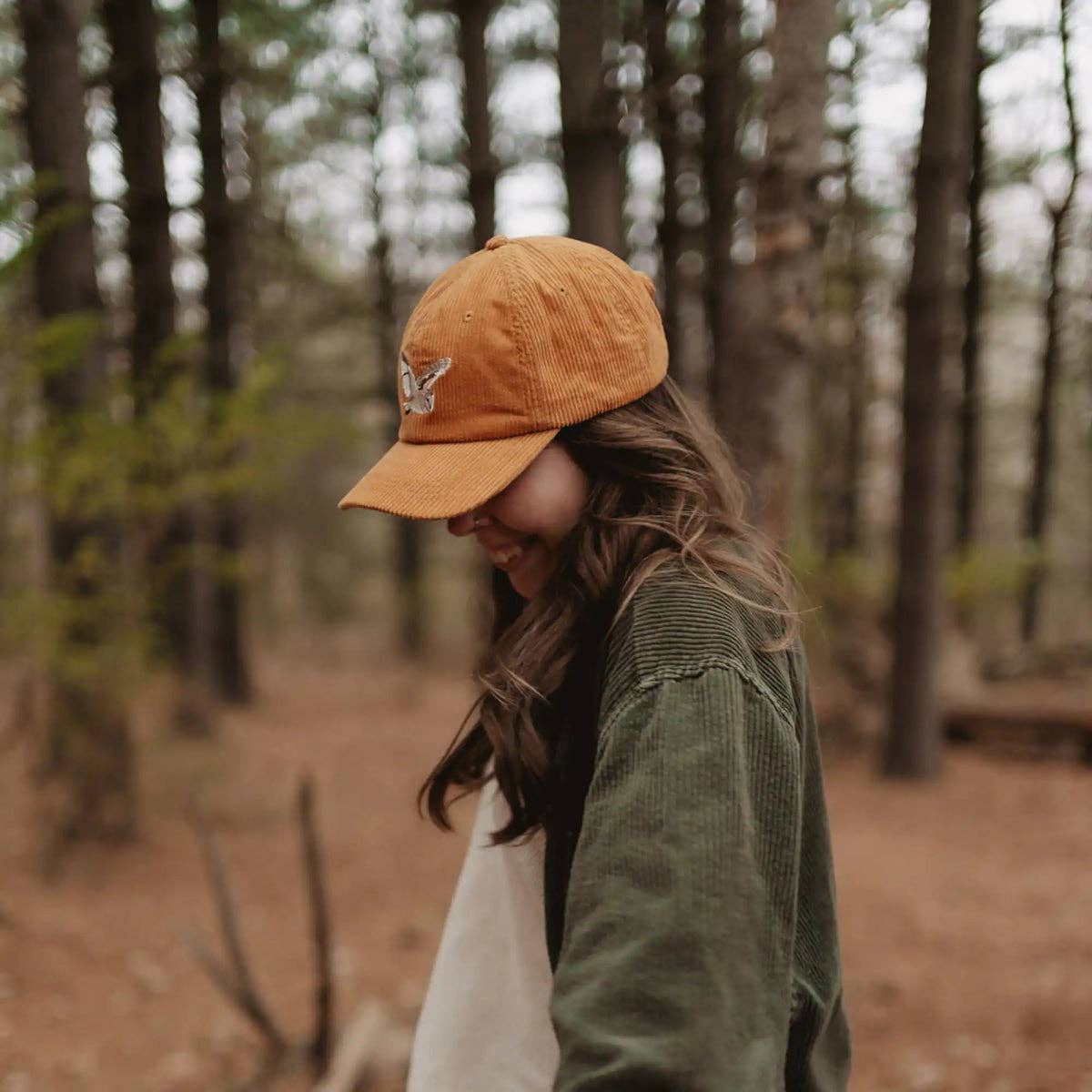 Barn Owl Corduroy Hat: Amber