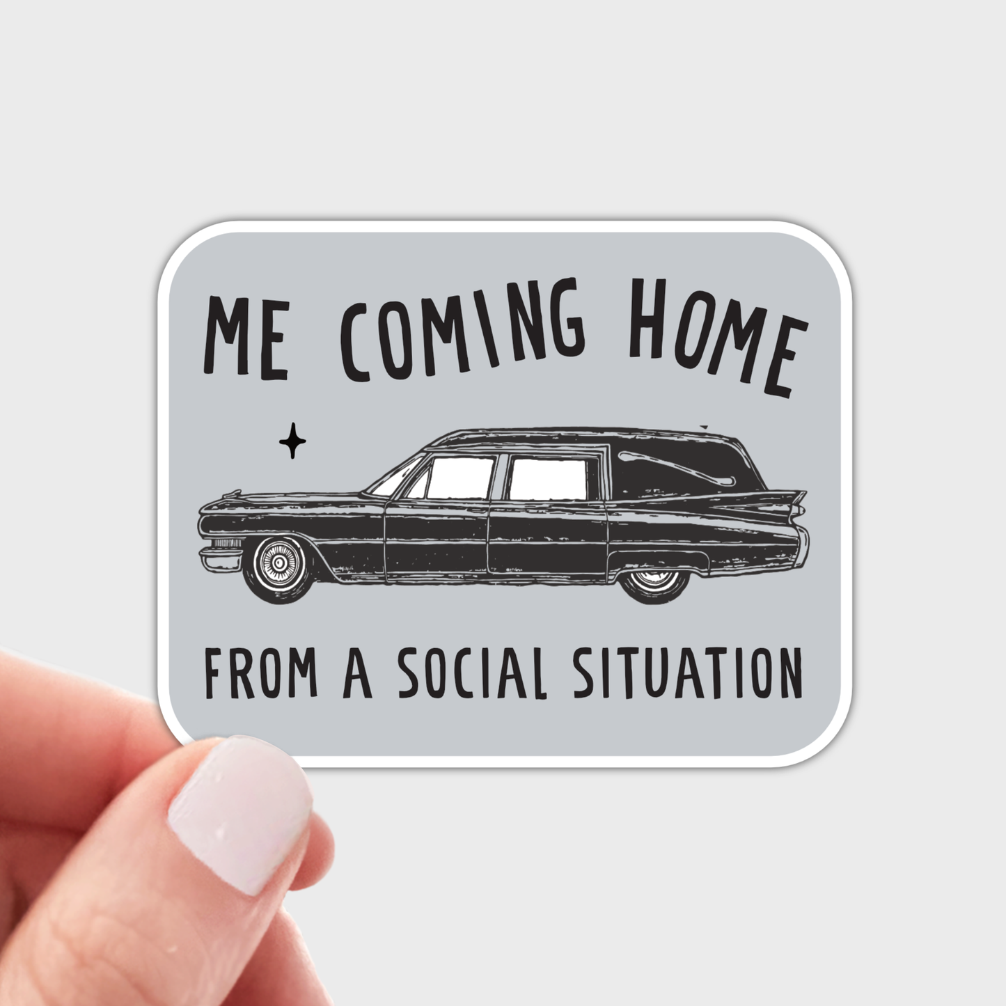 Me Coming Home Sticker - spooky, halloween, anxiety, fall