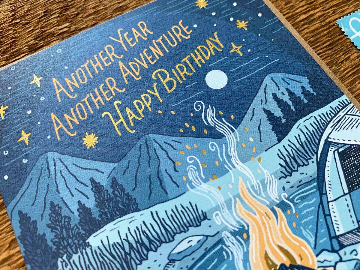 Campfire Birthday Card