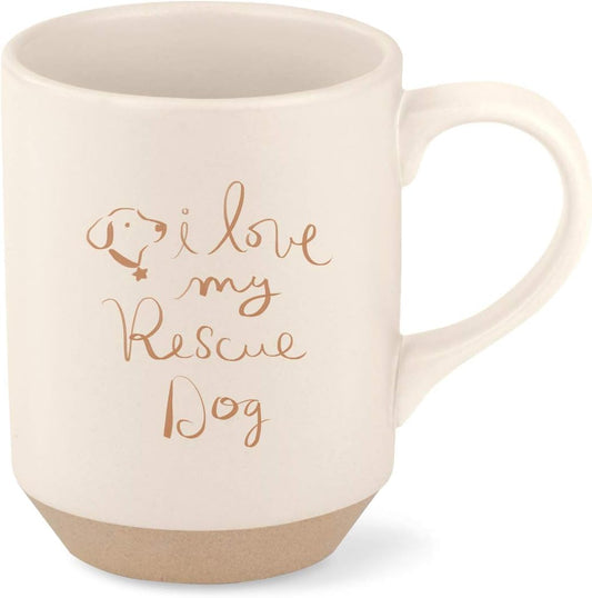 I Love My Rescue Dog Stoneware Mug