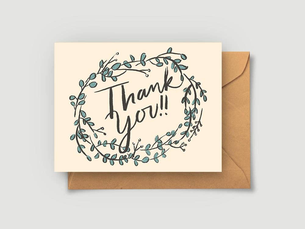 Eucalyptus Thank You Greeting Card