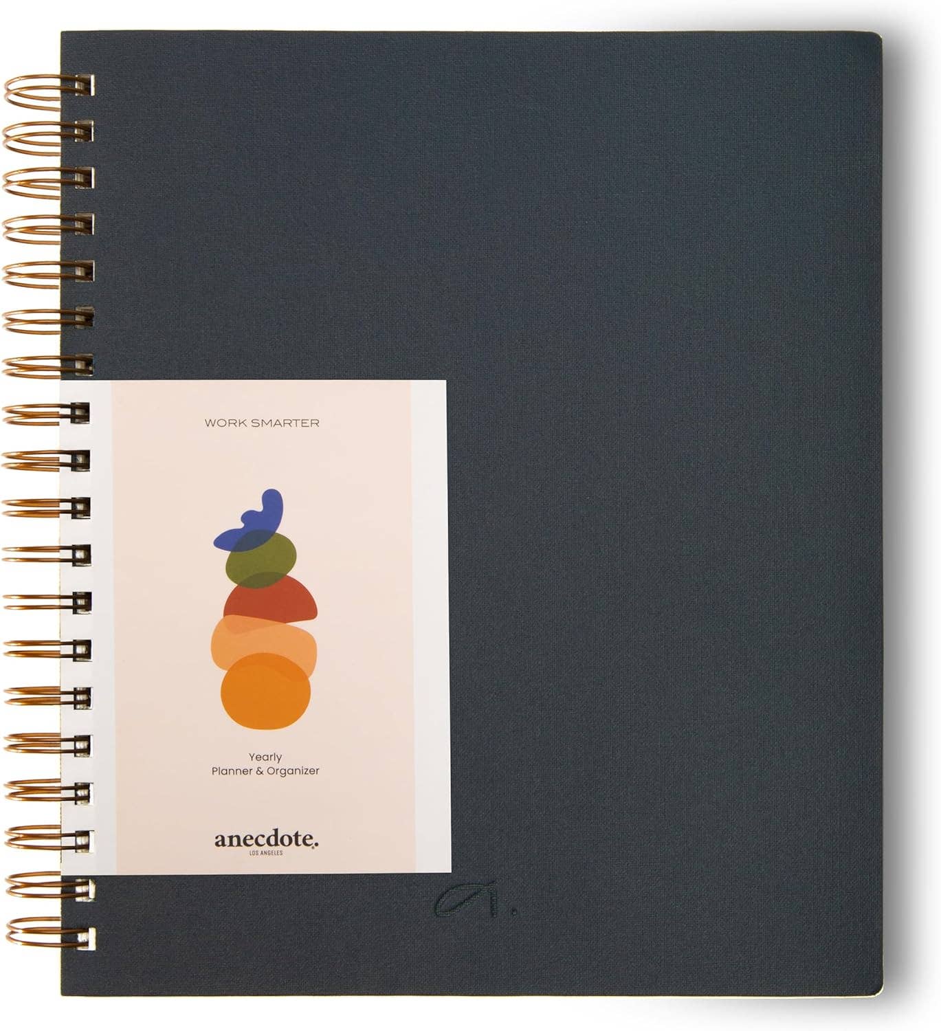 The Yearly Planner -Undated 52 week planner - Spiral Bound : Ink Blue