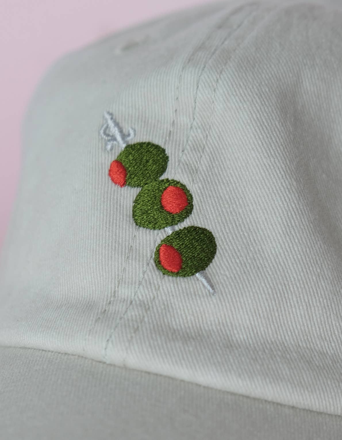 Olives Embroidered Hat, Khaki