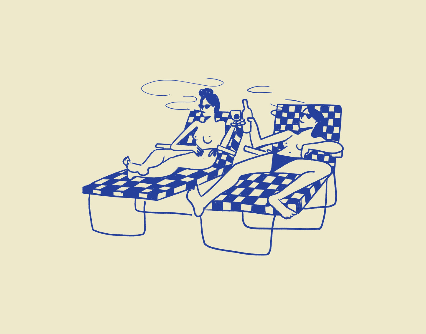 "Swim Club" Vintage Inspired Minimal Art Print | Medium