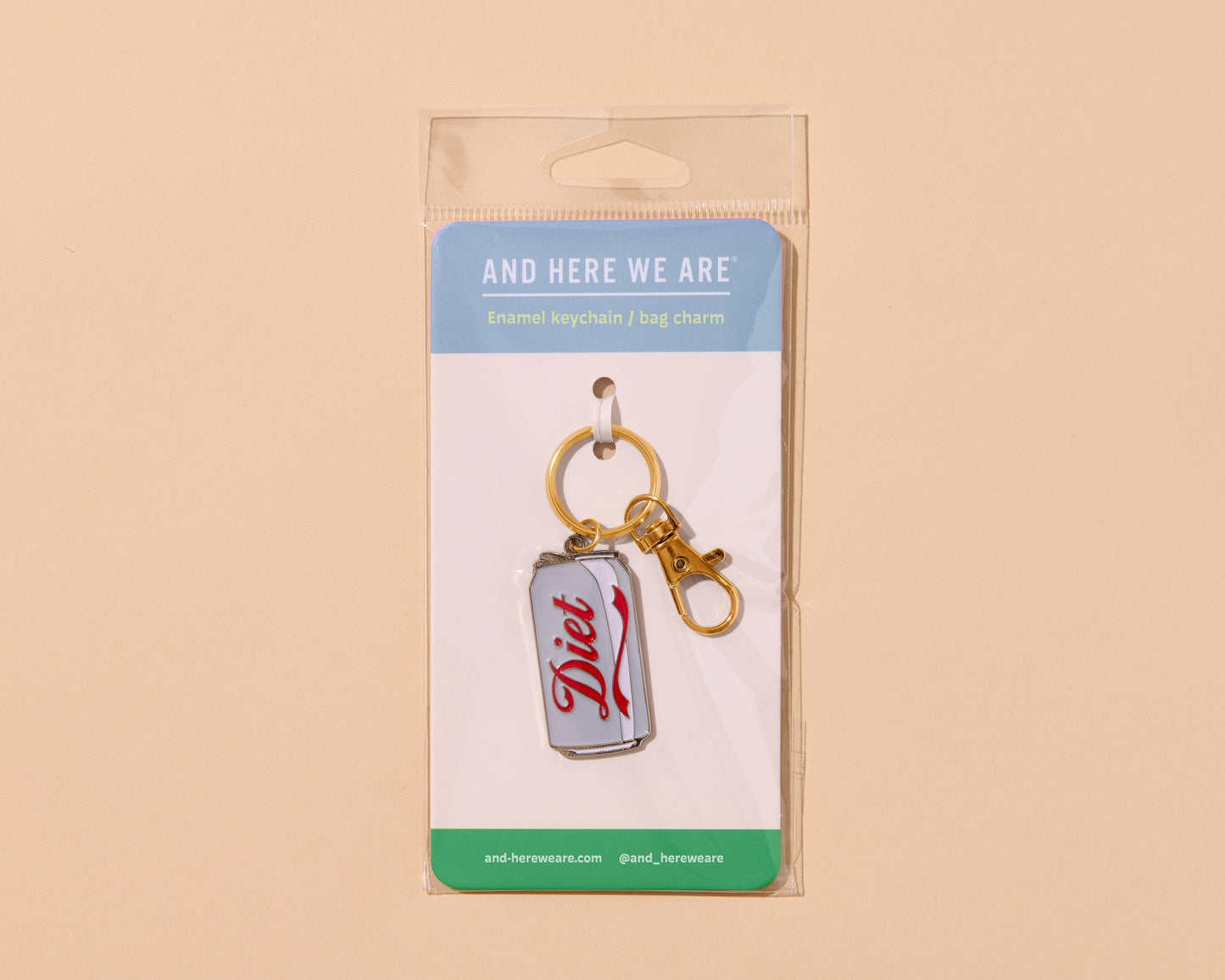 Diet Soda Enamel Keychain & Bag Charm