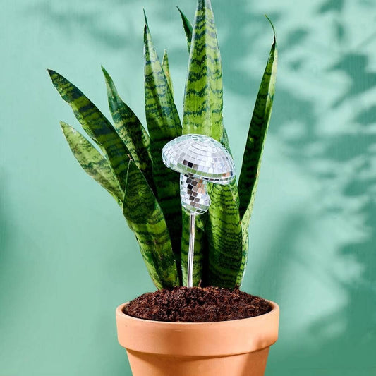 Mirror Disco Ball Decorative Plant Stakes | Disco Mushroom 2