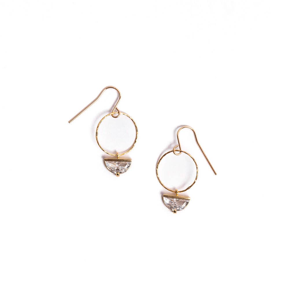 Ivy XL Gold Vermeil Dangle Earrings with Cubic Zirconia