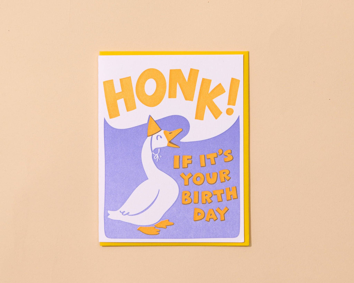 Letterpress Birthday Card | Honk Bday