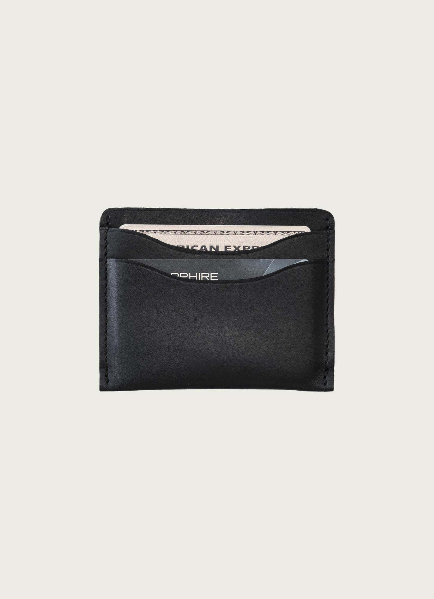 Leather Card Holder: Black