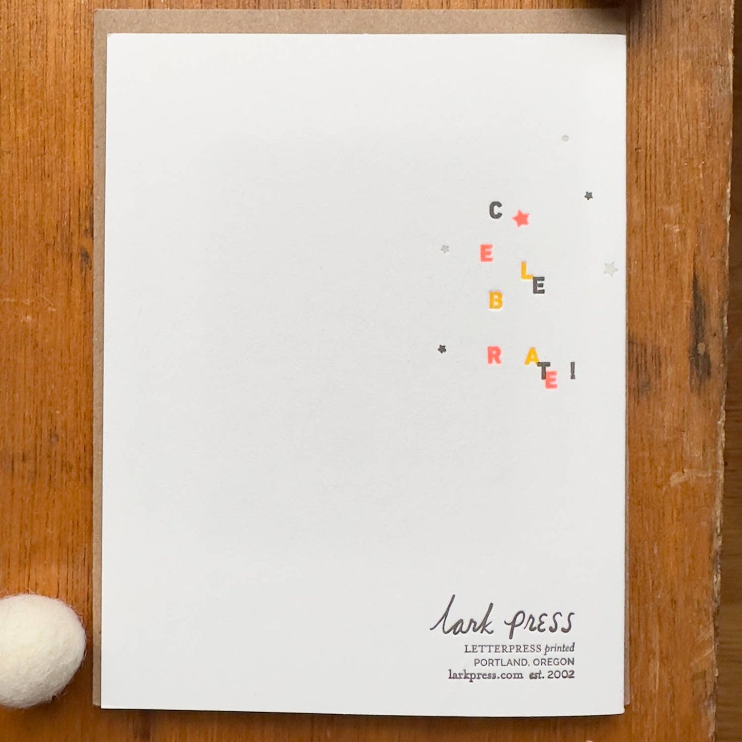 Happy Birthday Letterpress Card with Bird
