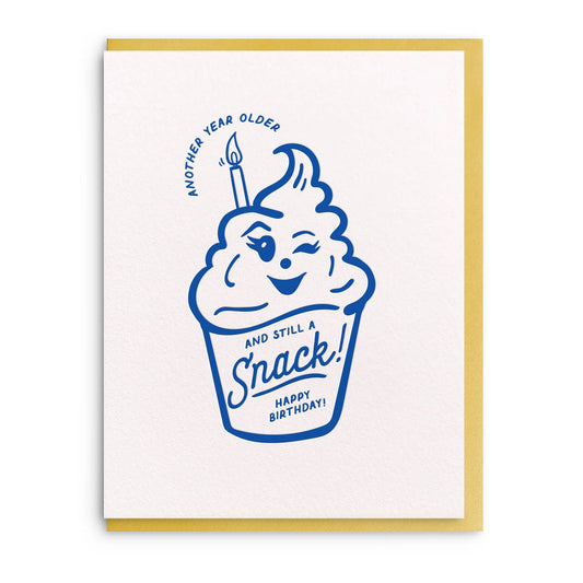 Snack - Letterpress Birthday Greeting Card