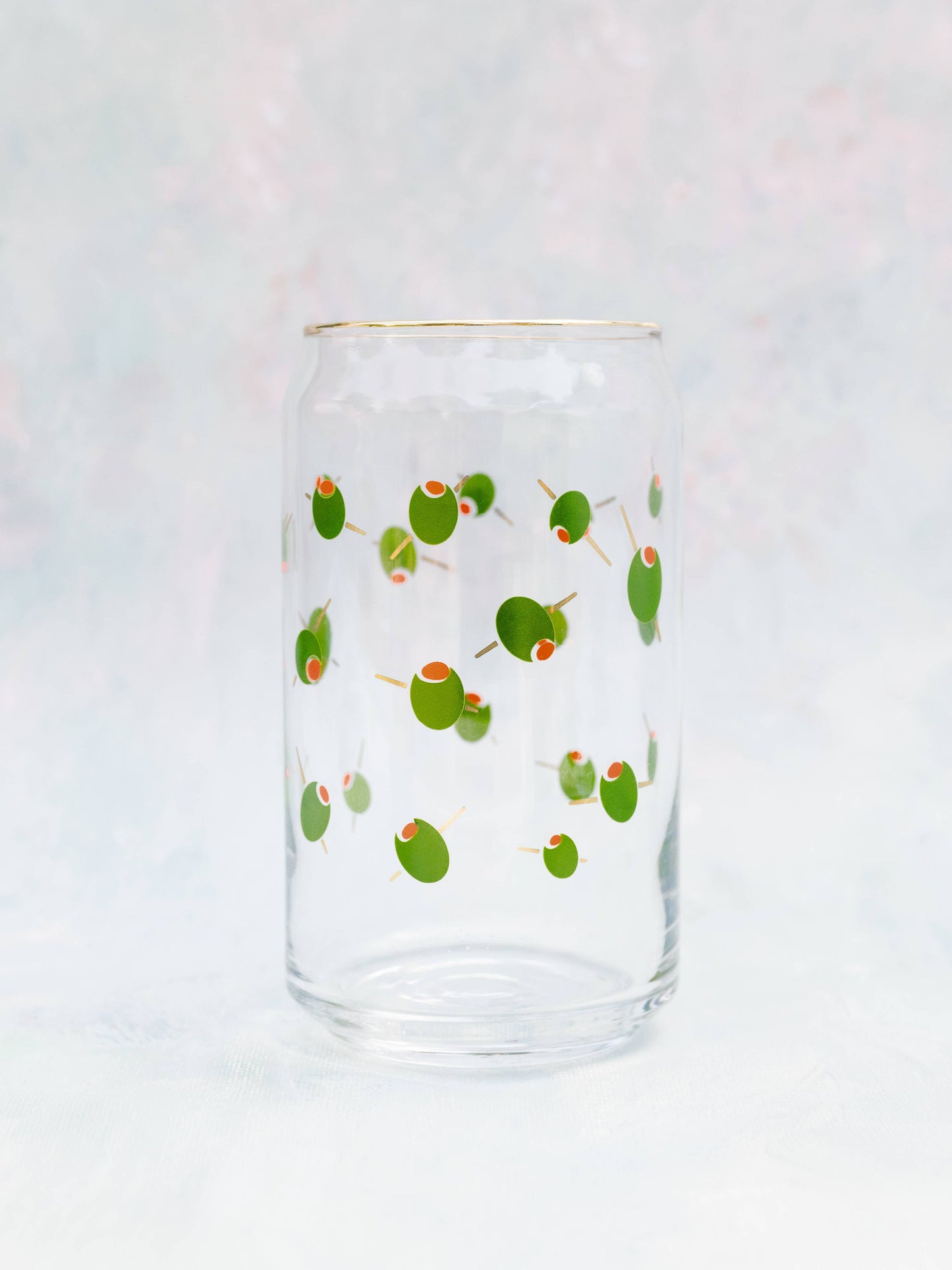 Olive You 16 Oz Soda Can Glass