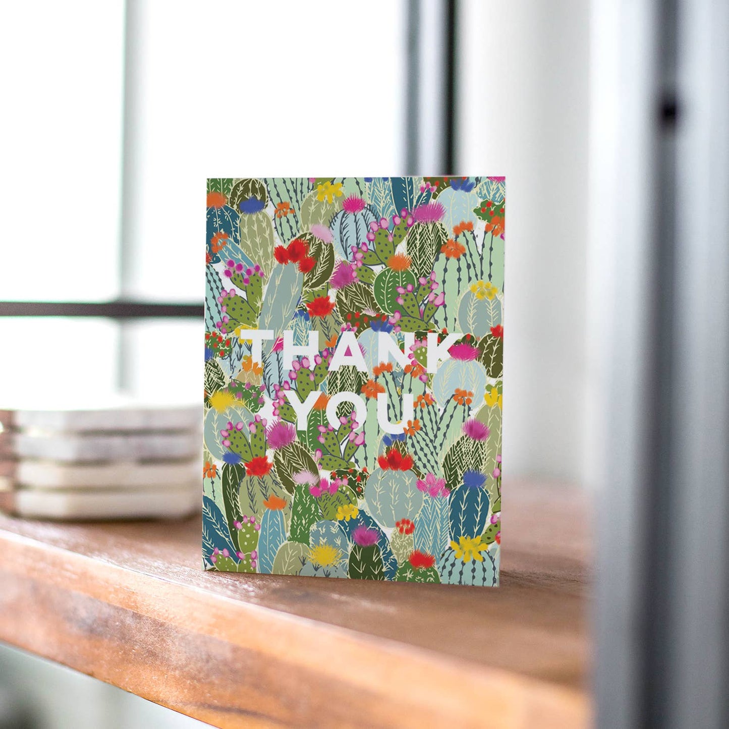 Cactus Explosion Thank You Greeting Card