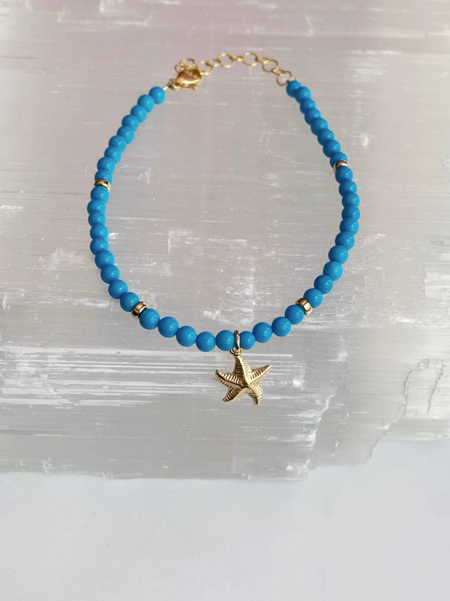 Turquoise starfish bracelet 