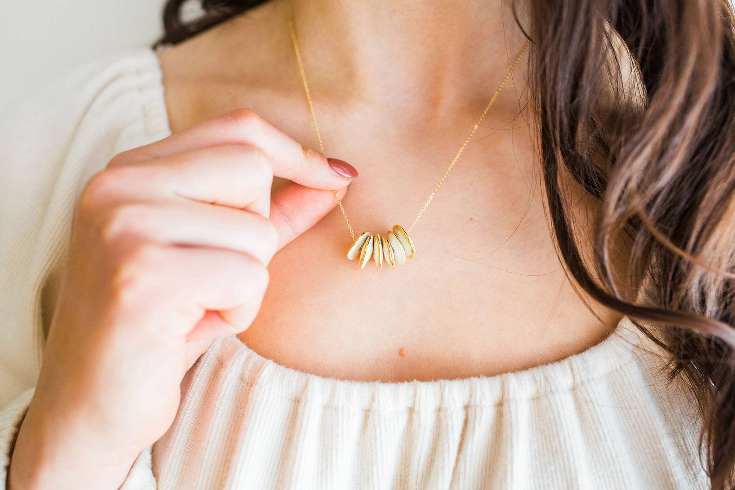 Pinched Bead Necklace