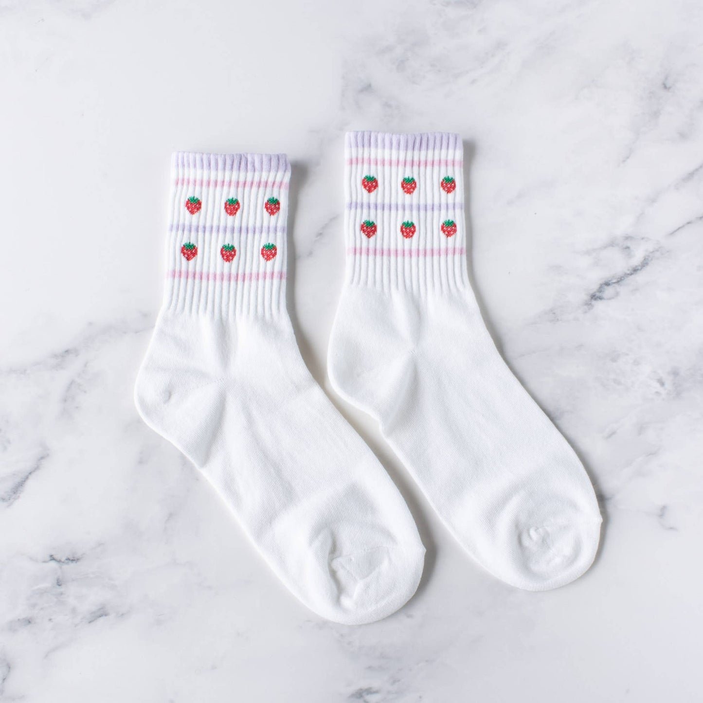 Juicy Fruit Casual Socks | Strawberry