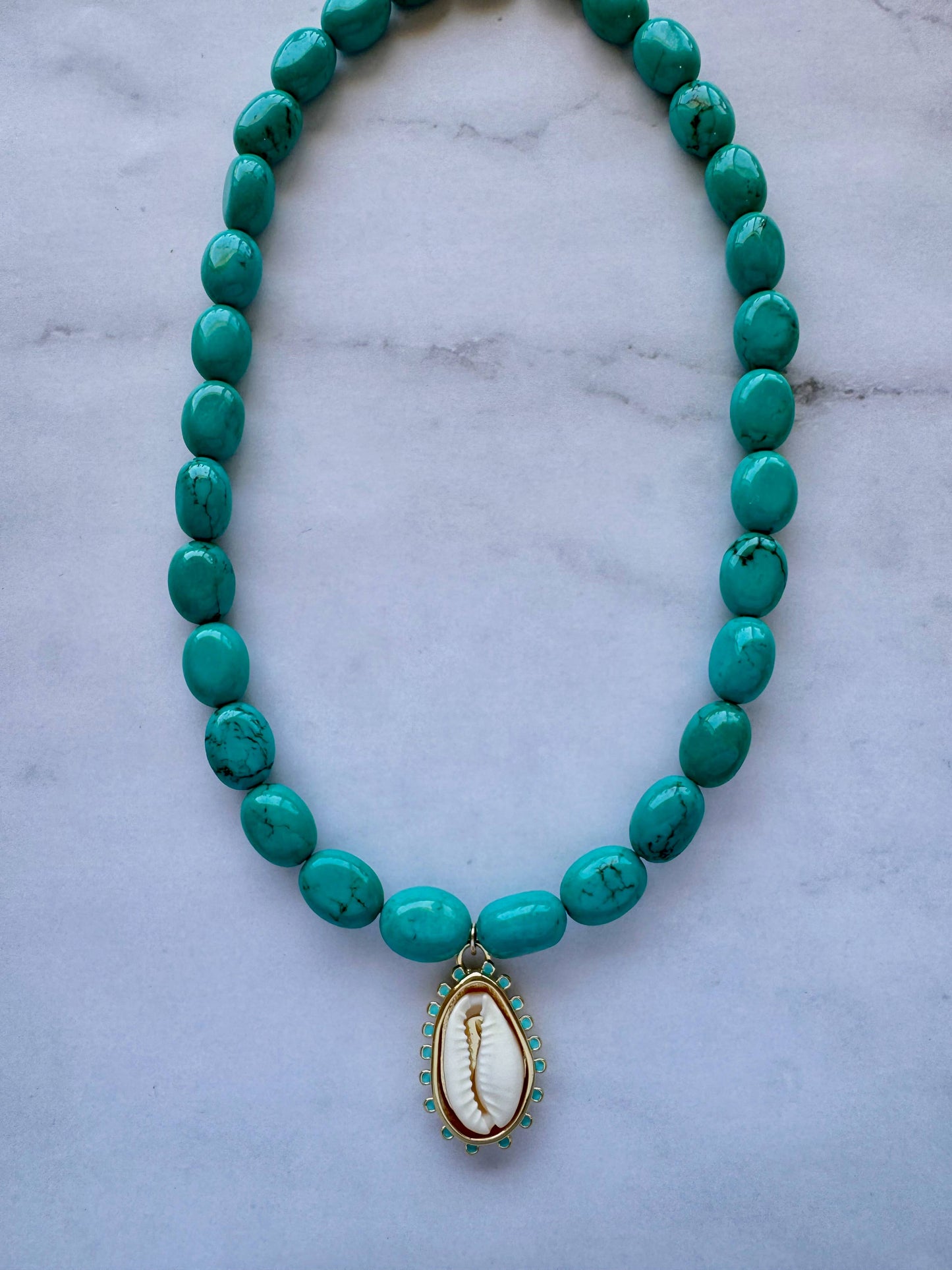 Elysia Turquoise and Shell Necklace