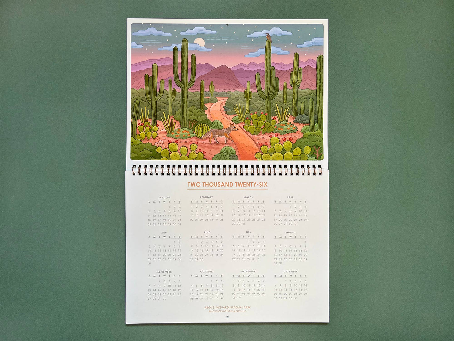 2026 National Parks Wall Calendar