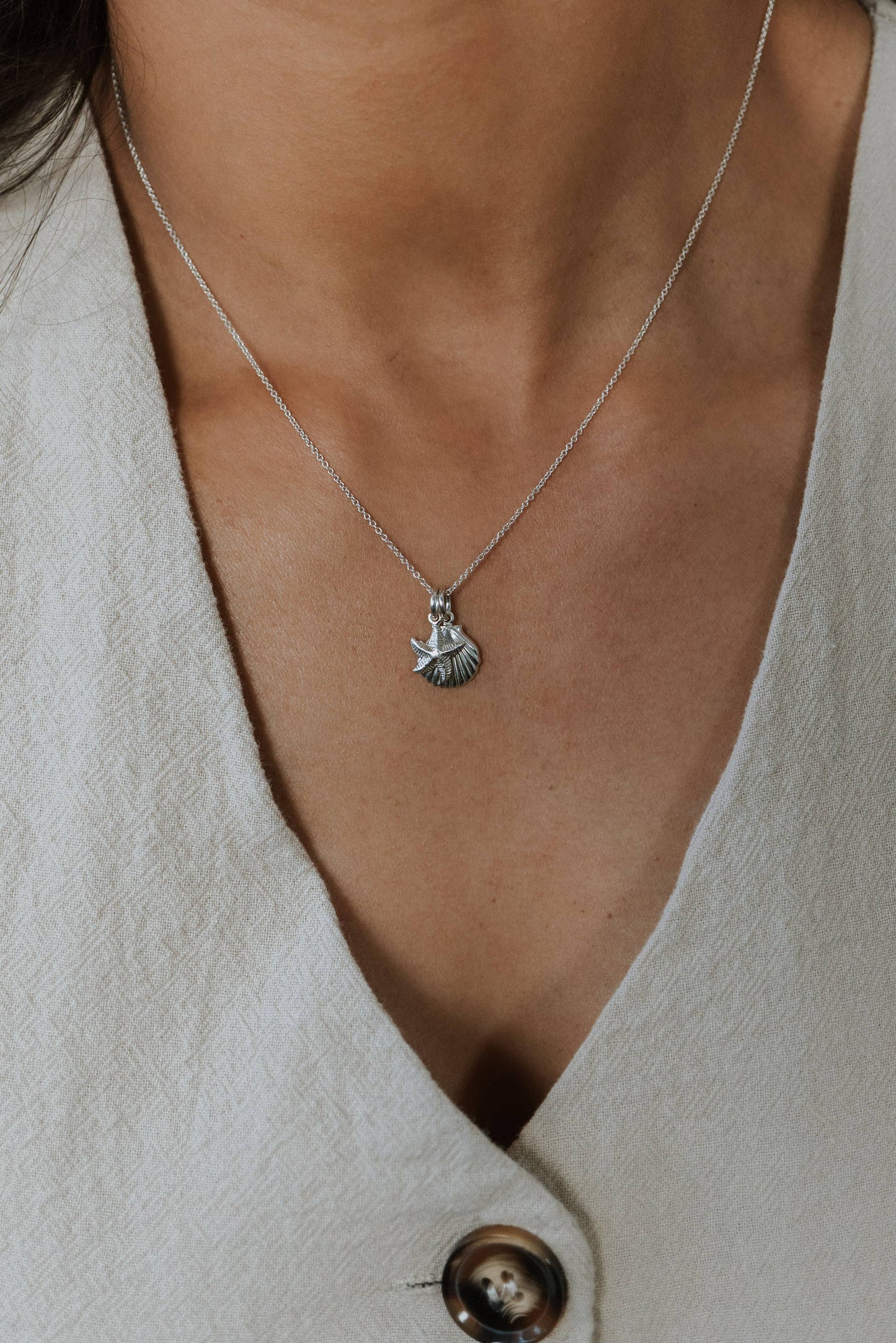 Swim the Sea Necklace: Gold Fill