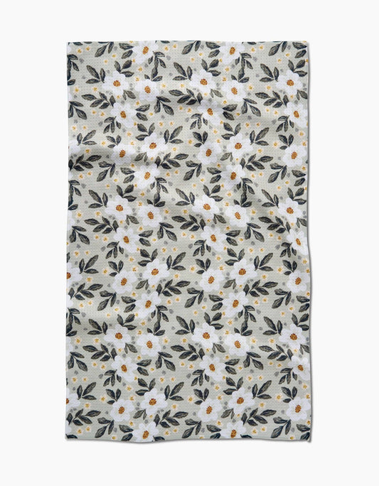 Painted Spring Flowers Tea Towel