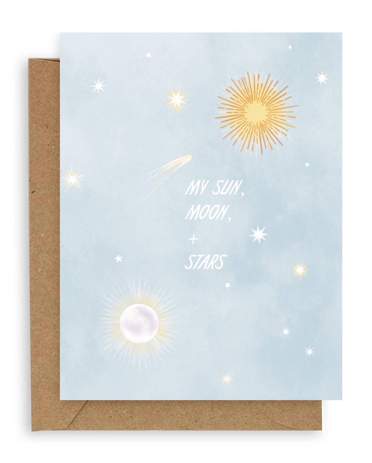 Sun, Moon, Stars Love & Friendship Card