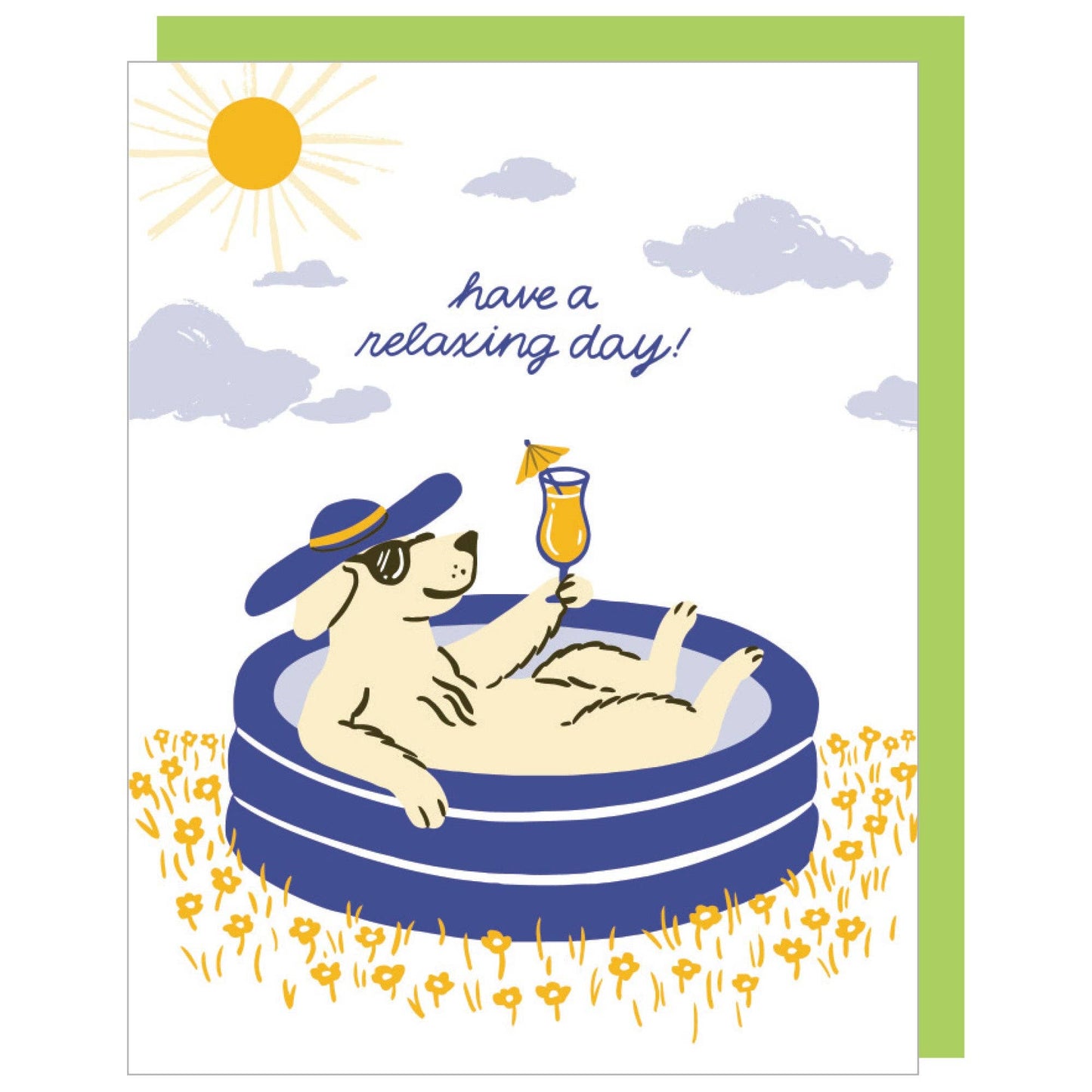 Relaxed Pup Greeting Card