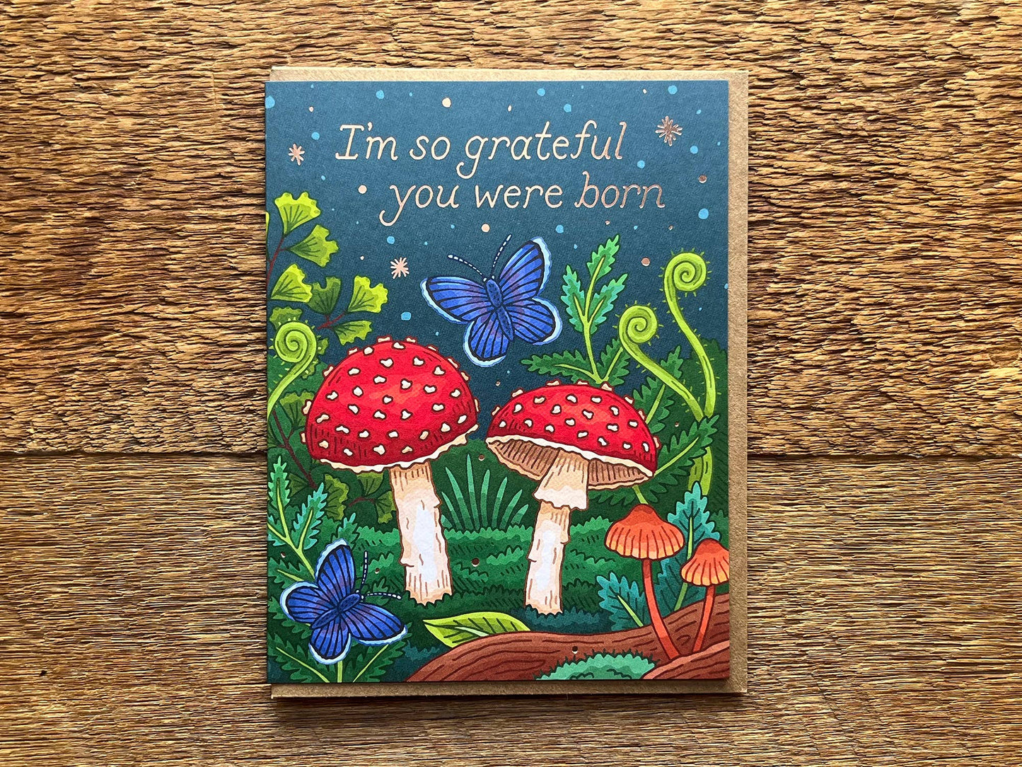 Mushrooms Birthday Card