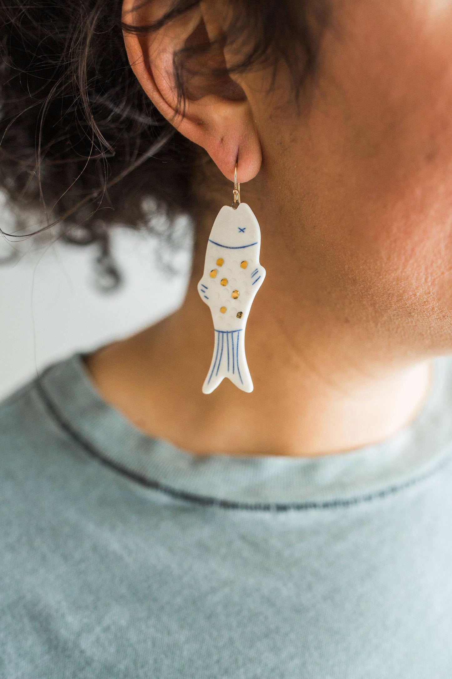 Little Fish Earrings | Alive Bright Blue