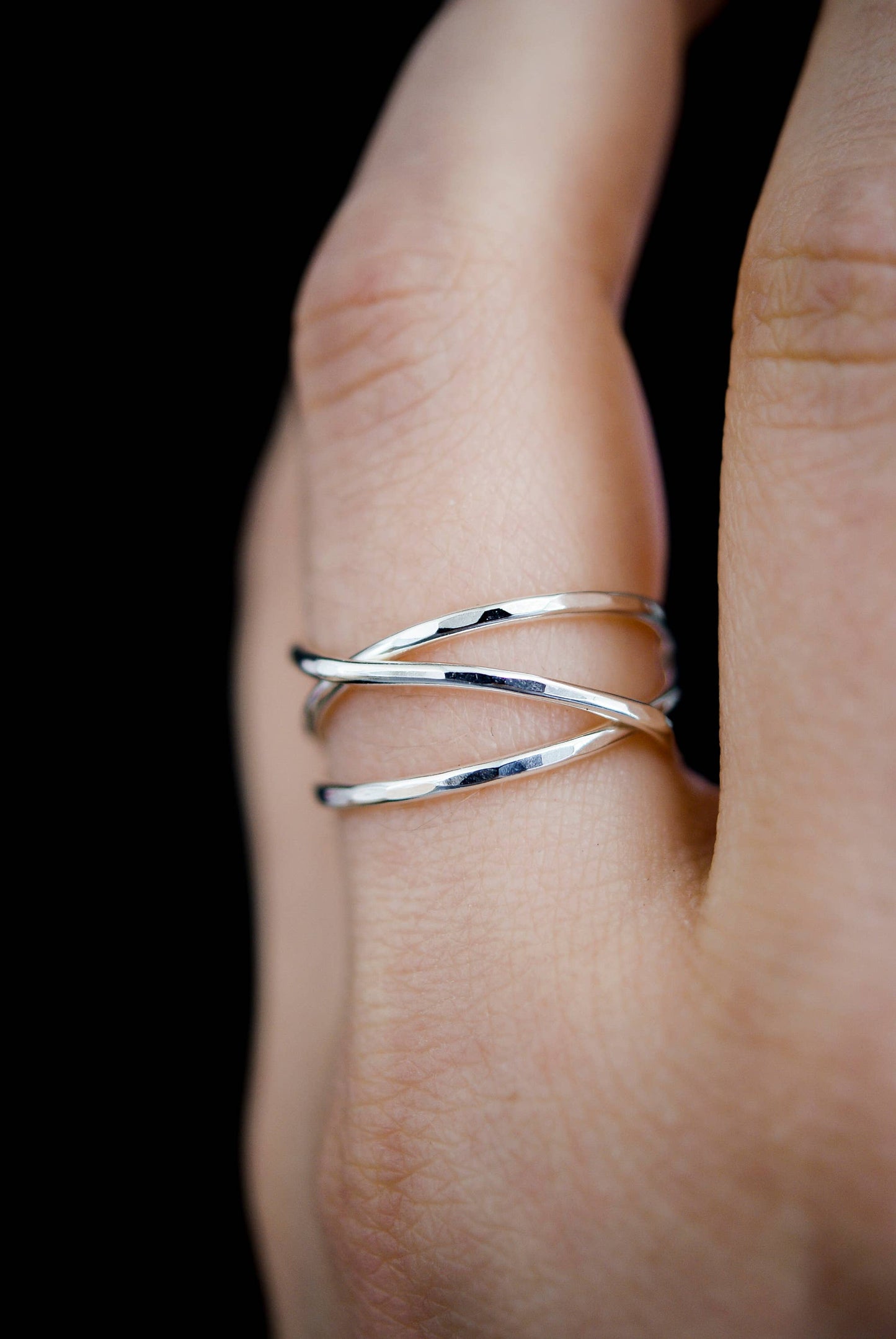Small Wraparound Ring, Sterling Silver: Smooth / 6 / Thin