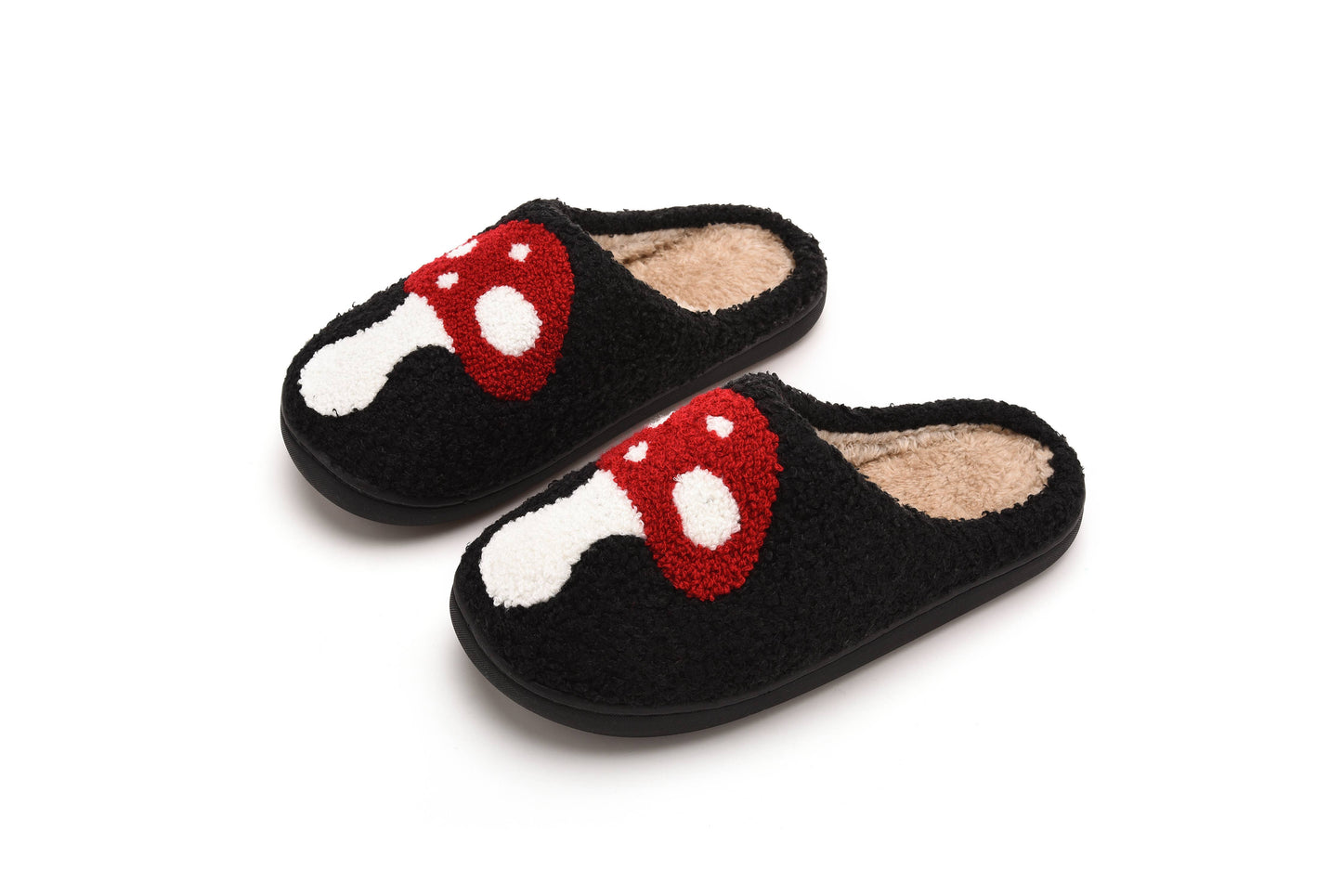 Mushroom Illustrated House Slippers | Medium