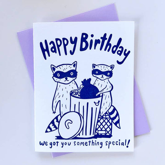 Raccoons Birthday Card